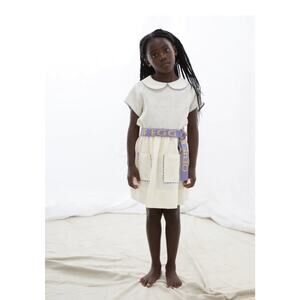 Oeuf NWT Ric Rac Skirt. Size 6-7. 50% Cotton, 50% Linen Blend. Gardenia